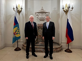 Permanent Representative of Russia to the EU Vladimir Chizhov meets Permanent Representative of China to the EU Zhang Ming
