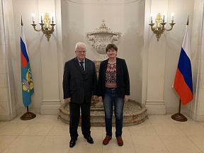 О встрече Постоянного представителя России при ЕС В.А.Чижова с Председателем Делегации Европейского парламента по связям с Ираном К.Эрнст